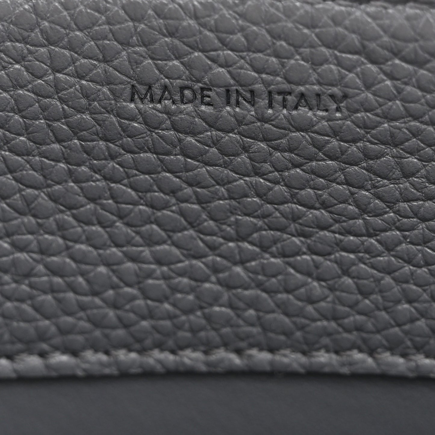 Grained Calfskin Small 16 Top Handle Bag Storm