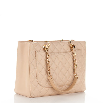 Chanel Caviar Quilted Grand Shopping Tote GST Beige Clair 3 of 7