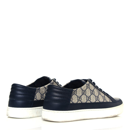 Gucci GG Supreme Monogram Mens Low Top Sneakers 8 Midnight Blue 4 of 8