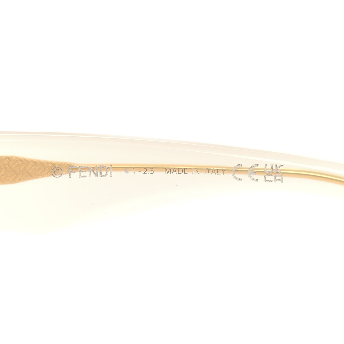 Acetate Fendi Roma Square Sunglasses FE40100I White