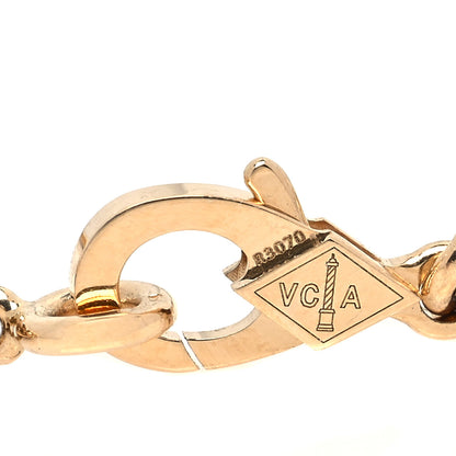 Van Cleef & Arpels 18K Yellow Gold Tiger Eye 5 Motifs Vintage Alhambra Bracelet 4 of 6