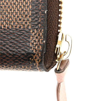 Louis Vuitton Damier Ebene Clemence Wallet Rose Ballerine 9 of 11