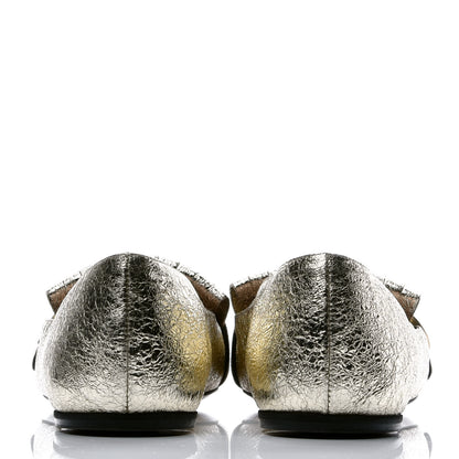 Gucci Galassia GG Marmont Fringe Flats 38 Platino 5 of 9
