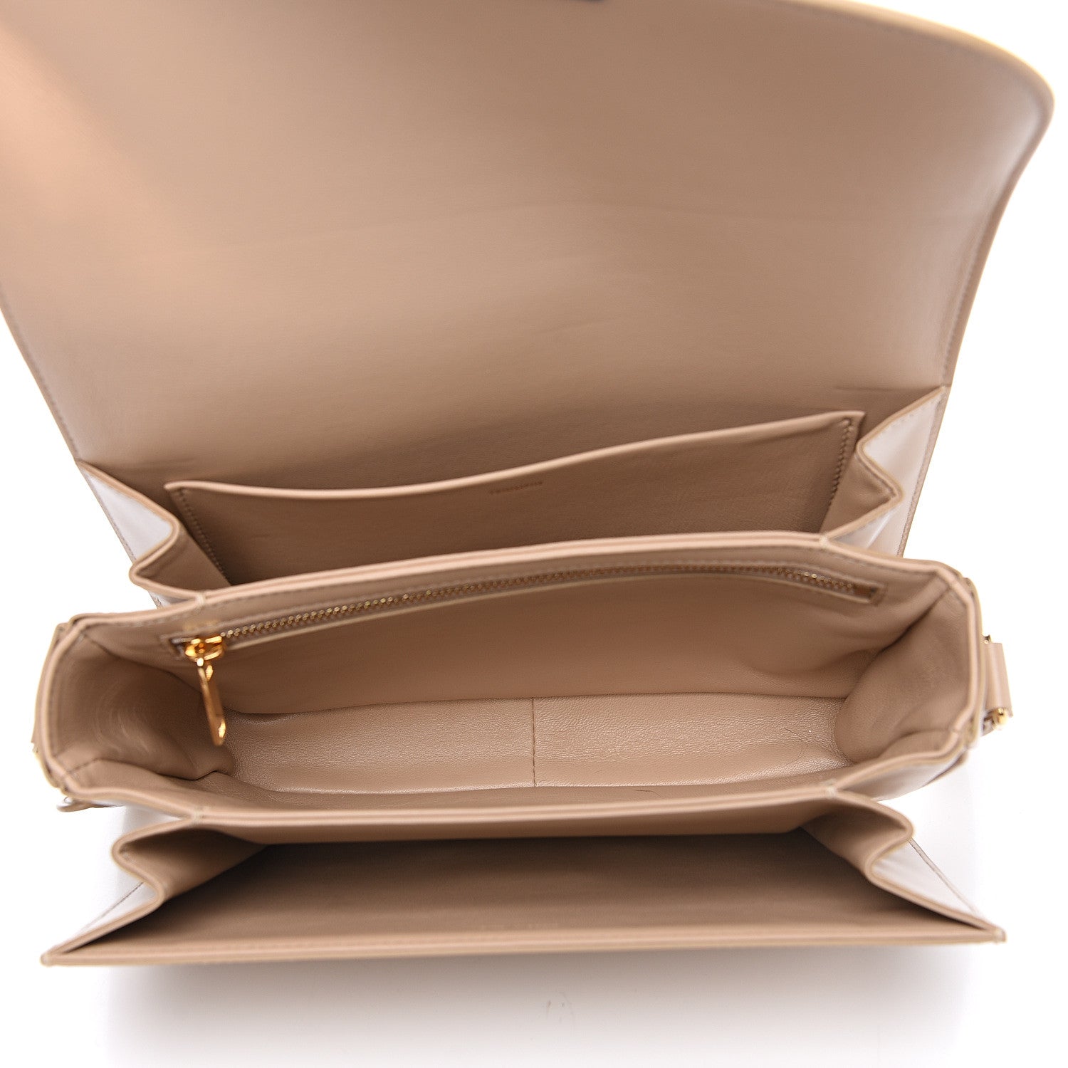 Celine Shiny Calfskin Medium Triomphe Nude 4 of 9