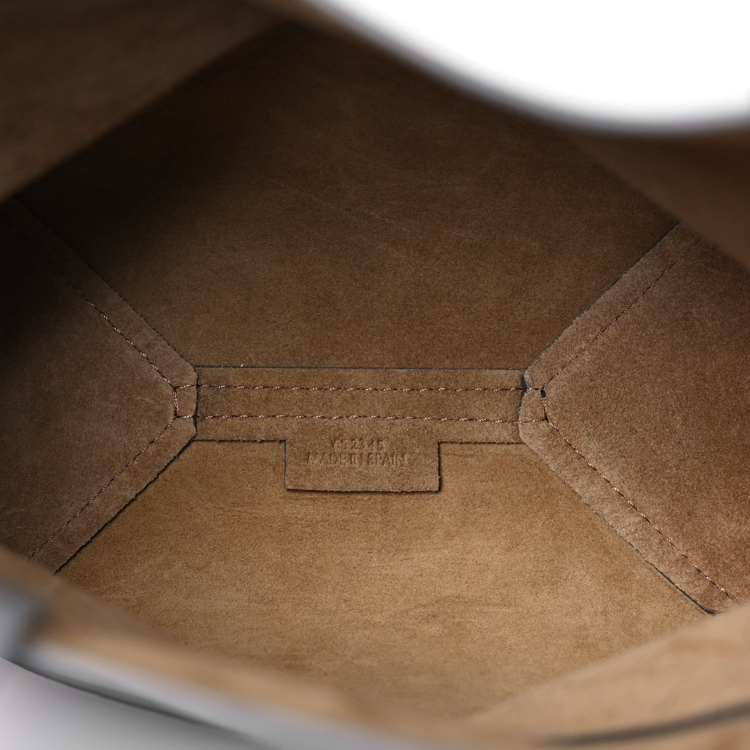 Loewe Shiny Calfskin Mini Puzzle Fold Tote Pearl Grey Dark Grey 5 of 10