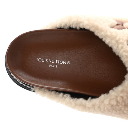 Louis Vuitton Shearling Paseo Flat Comfort Mule 37.5 Brown 7 of 9