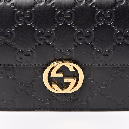 Gucci Guccissima Icon Chain Wallet Black 11 of 14