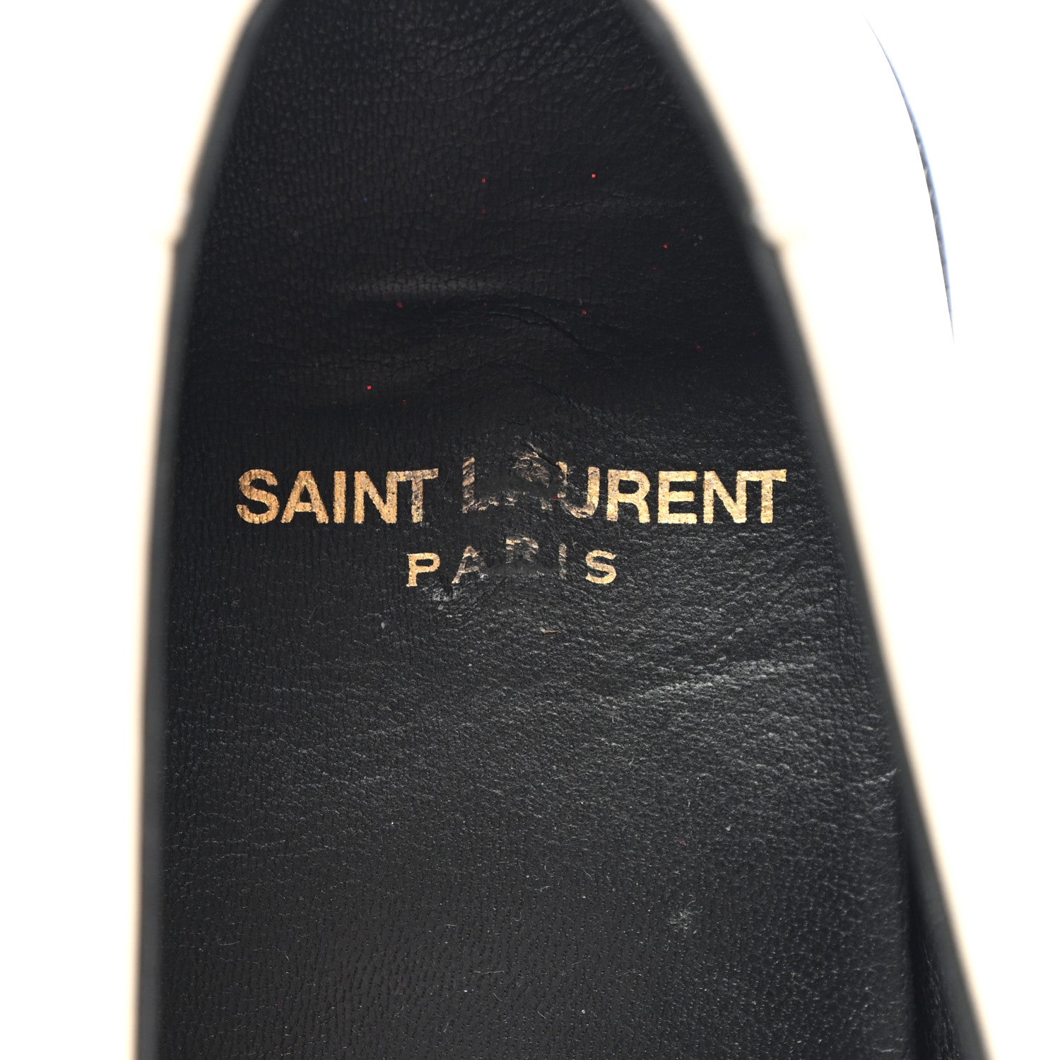 Saint Laurent Calfskin Penny Loafers 38.5 Pearl 7 of 10