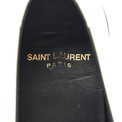 Saint Laurent Calfskin Penny Loafers 38.5 Pearl 7 of 10
