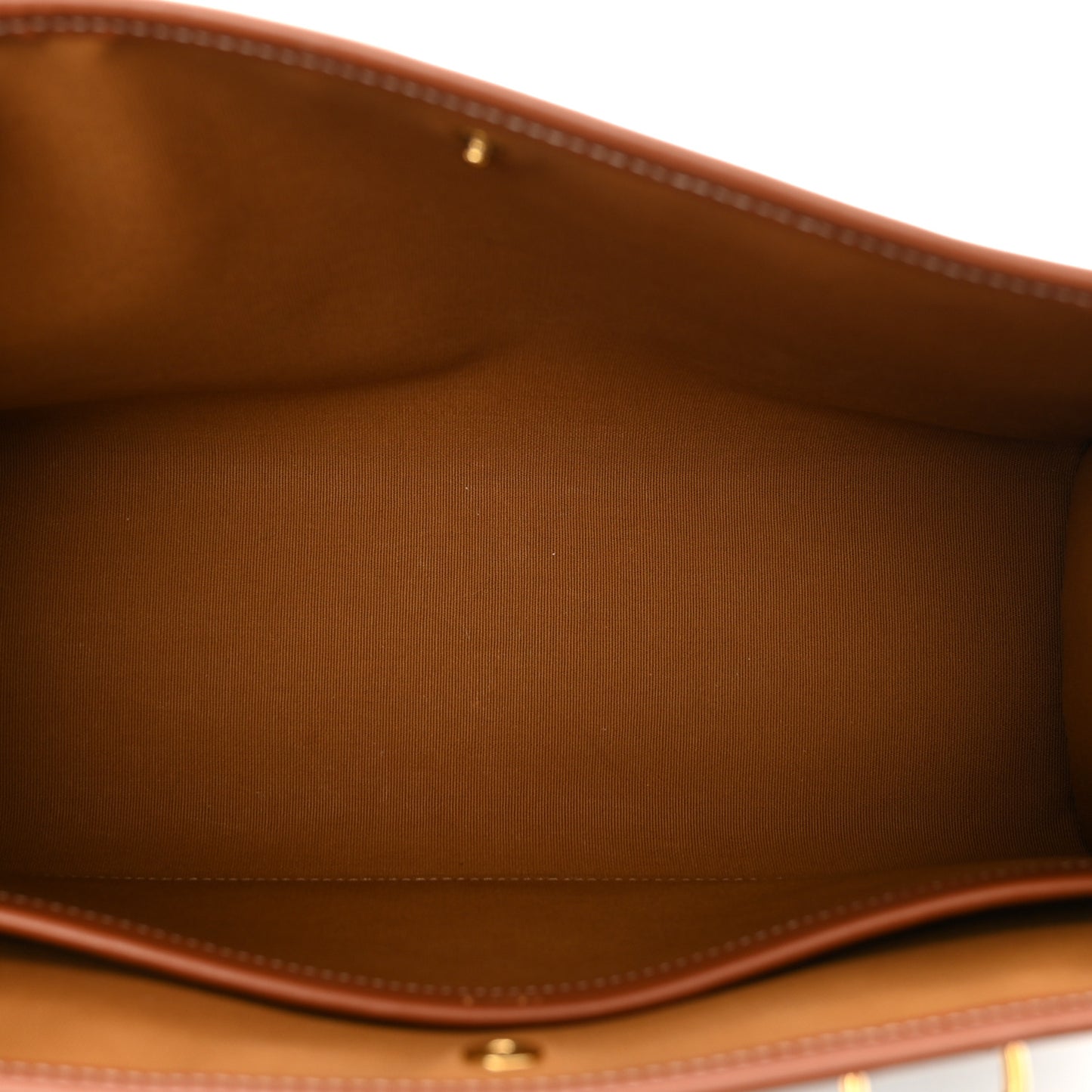 Triomphe Canvas Calfskin Mini Horizontal Cabas Tan
