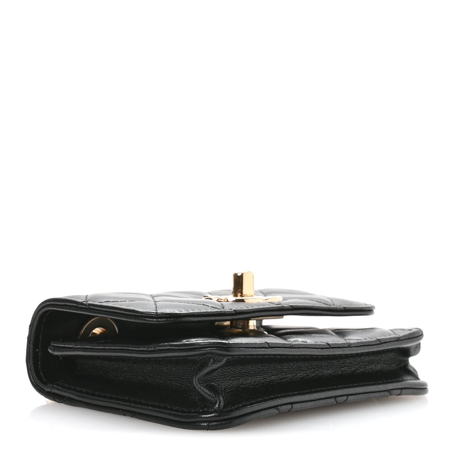 Chanel Lambskin Quilted Trendy CC Card Holder On Chain Black 7 of 23