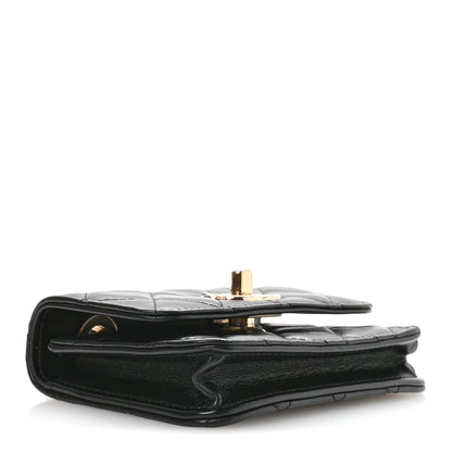 Chanel Lambskin Quilted Trendy CC Card Holder On Chain Black 7 of 23