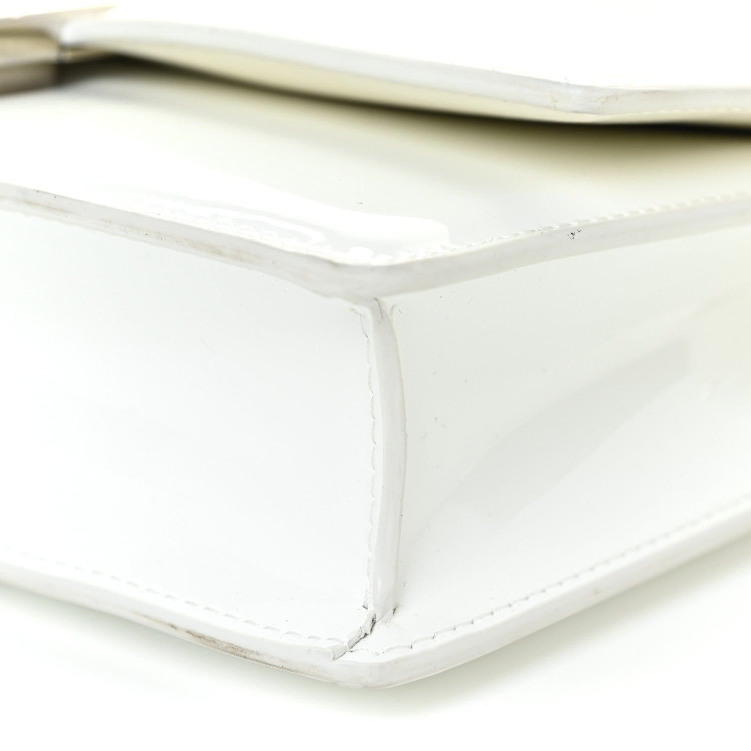 Givenchy Patent Quilted Small 4G Chain Shoulder Bag White 9 of 19