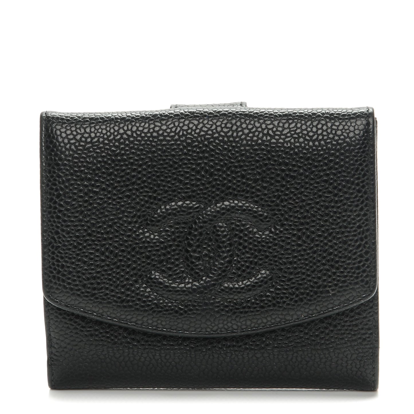 Caviar Timeless CC Compact French Wallet Black