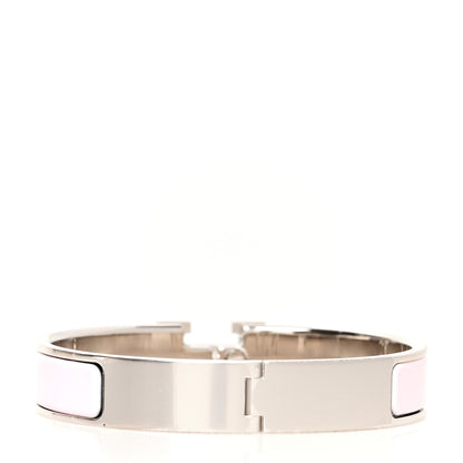 Hermes Enamel Narrow Clic Clac H Bracelet PM Rose Candeur 3 of 5