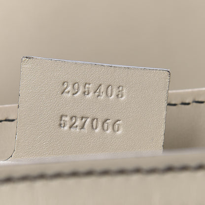 Gucci Monogram Margaux Calfskin Large Emily Chain Shoulder Bag Beige Ebony Mystic White 9 of 9