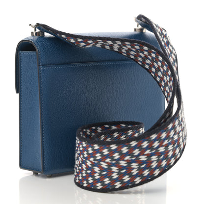 Hermes Chevre Mysore Mini Verrou Large Strap Bag Deep Blue 3 of 12