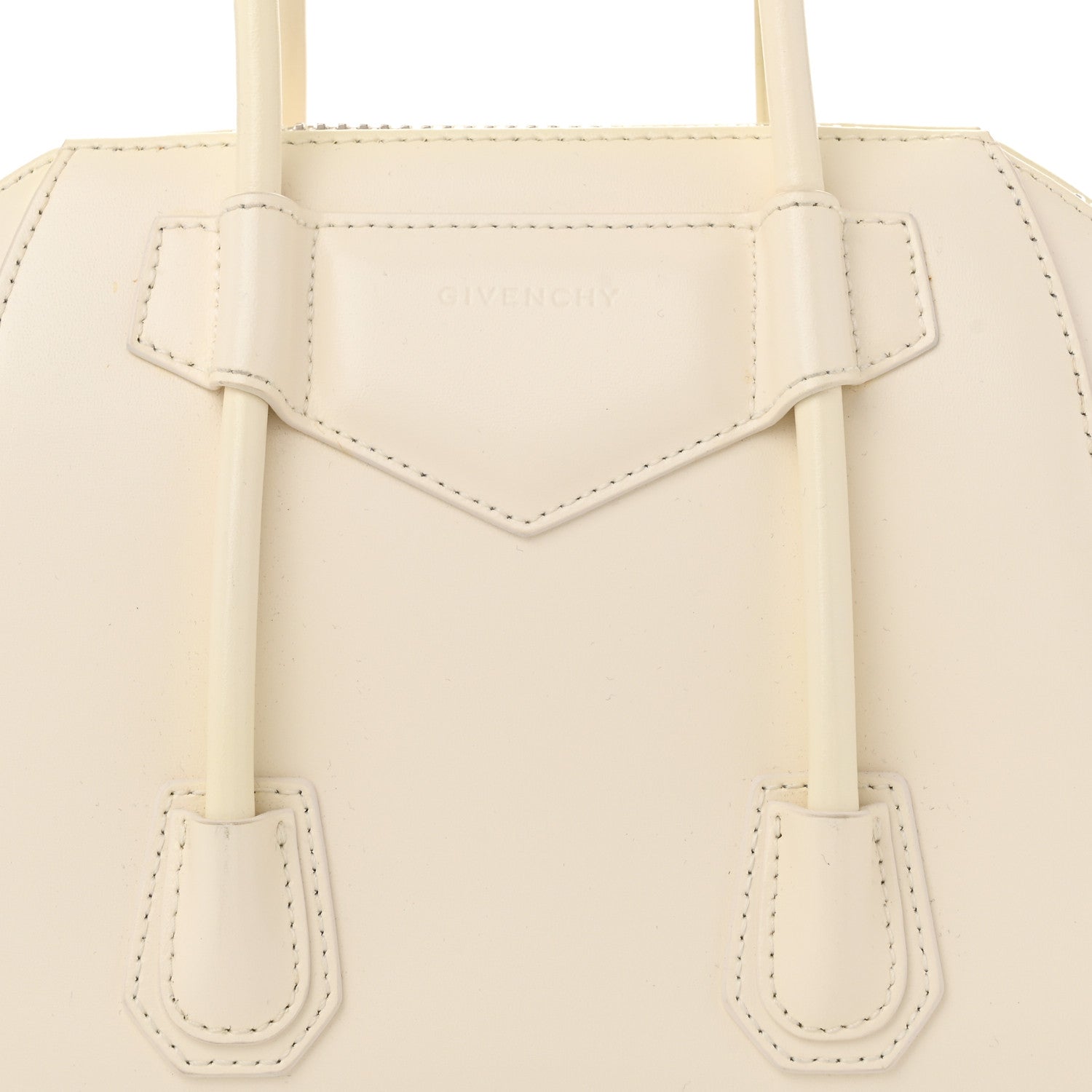 Givenchy Box Calfskin Mini Lock Antigona Shoulder Bag Ivory 8 of 11