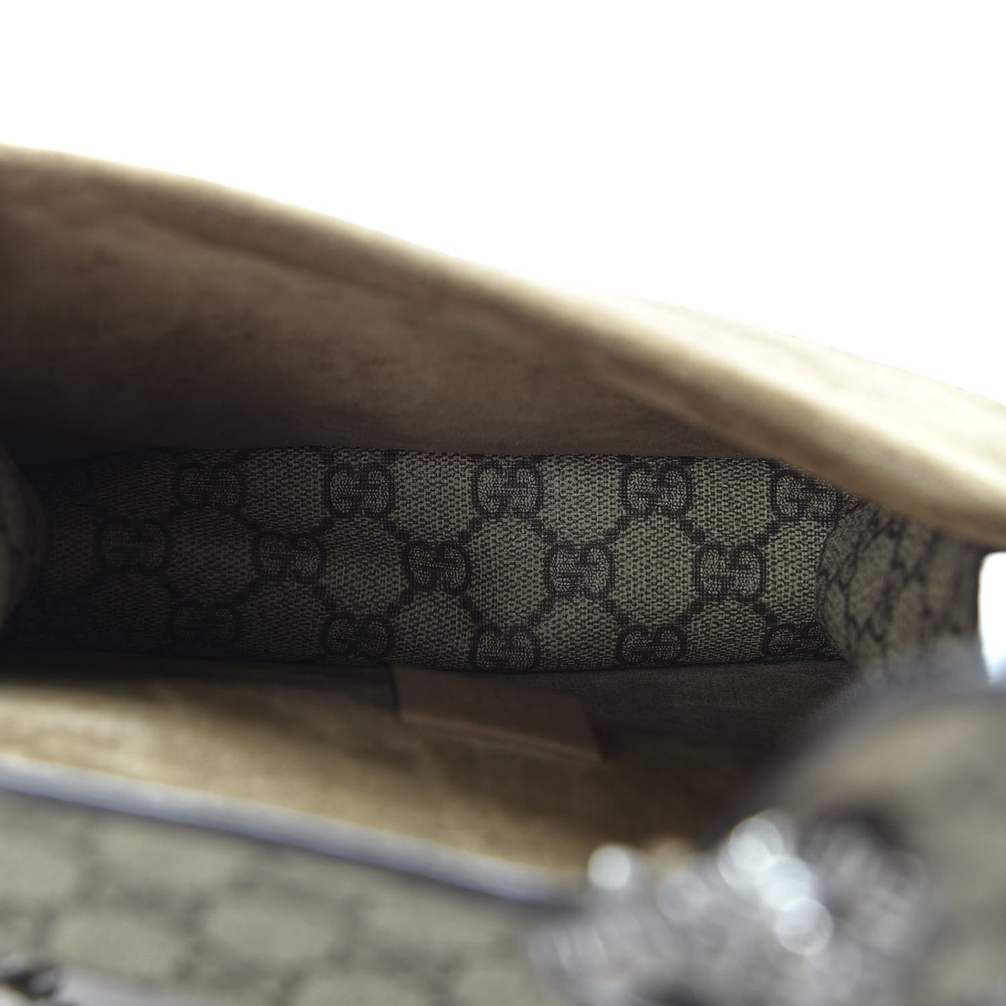 GG Supreme Monogram Mini Dionysus Shoulder Bag Taupe