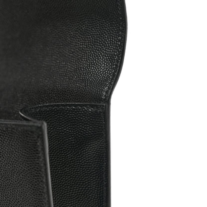Saint Laurent Grain De Poudre Monogram Cassandre Clutch Black 8 of 9