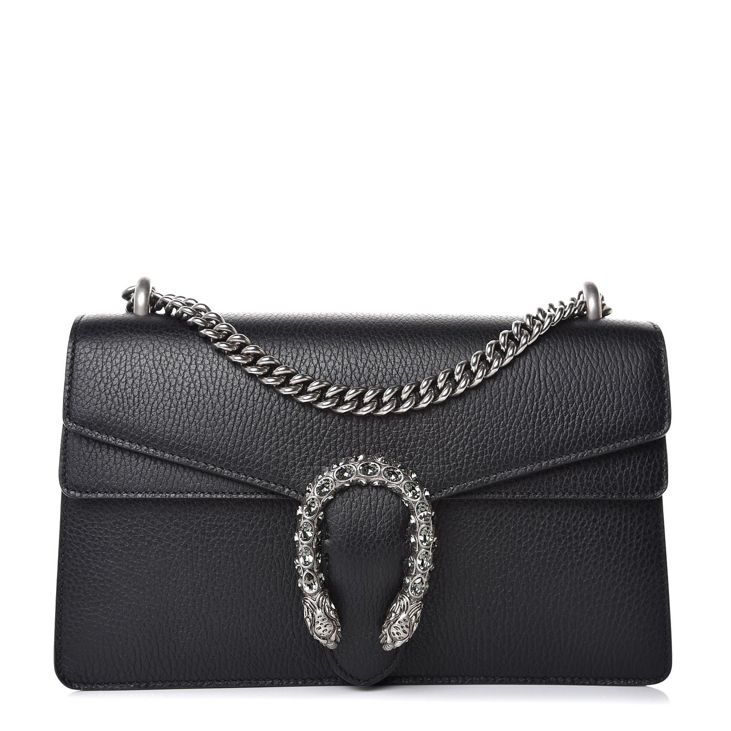 Gucci Pebbled Calfskin Small Dionysus Shoulder Bag Black 1 of 8