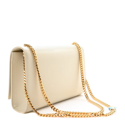Saint Laurent Grain De Poudre Calfskin Medium Classic Monogram Kate Tassel Satchel Crema Soft 3 of 10