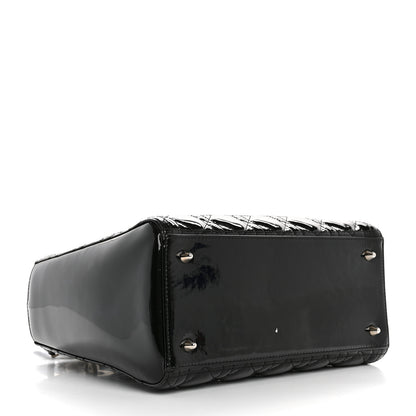 Christian Dior Patent Cannage Medium Lady Dior Black 4 of 13