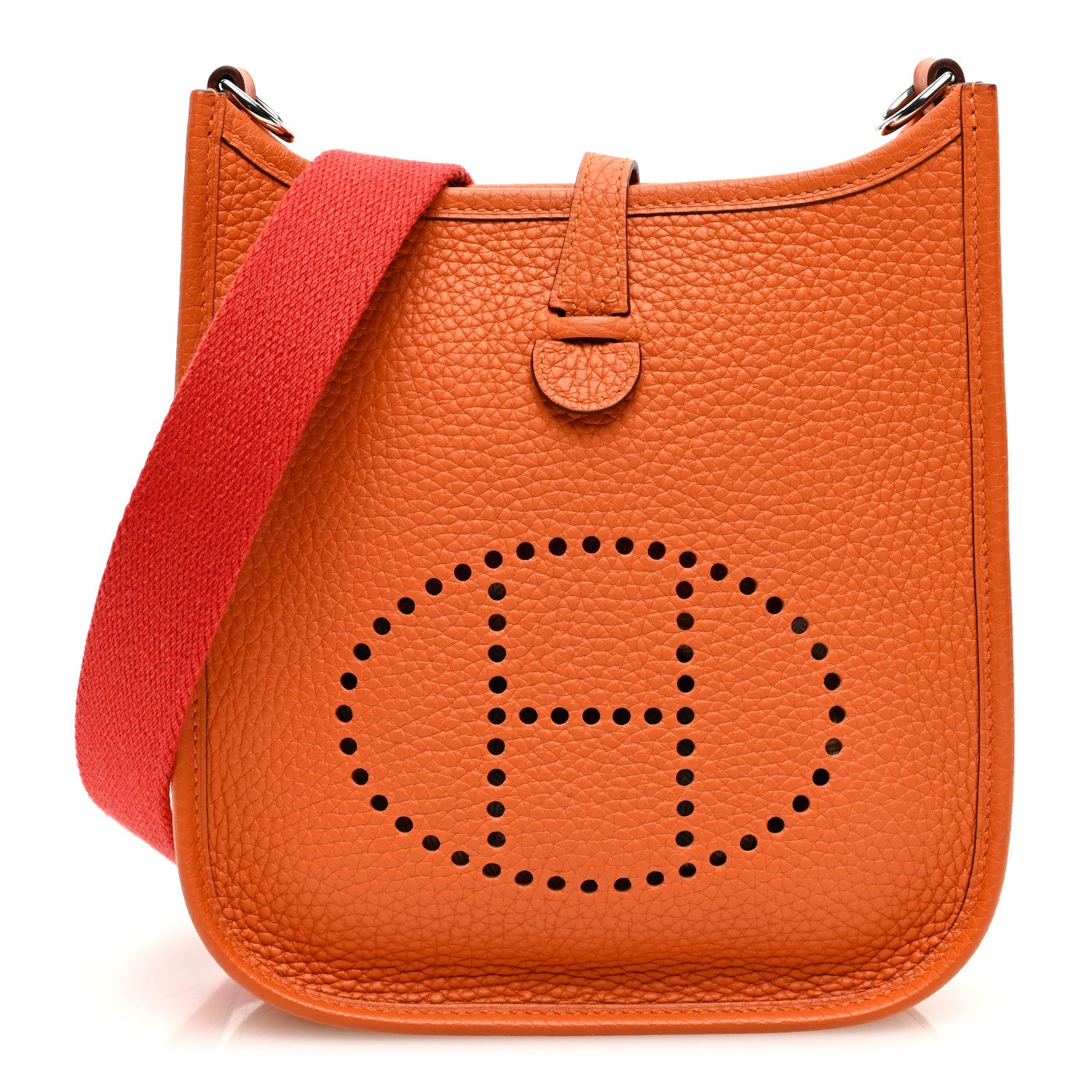 Hermes Taurillon Clemence Amazone Evelyne TPM Orange Peony 1 of 11