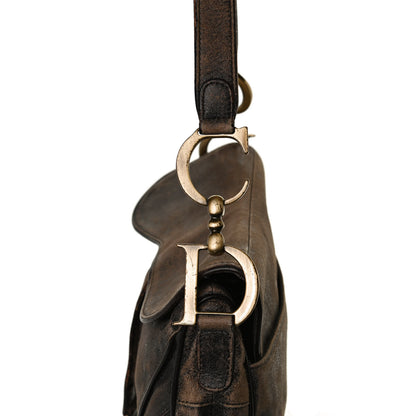 Christian Dior Calfskin Double Saddle Bag Brown 8 of 11