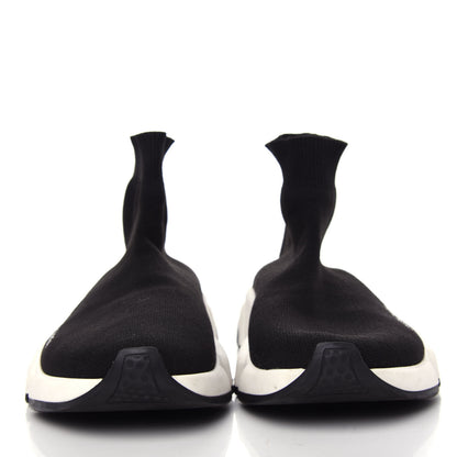 Balenciaga Neoprene Knit Womens Speed Sneakers 38 Black White 2 of 10