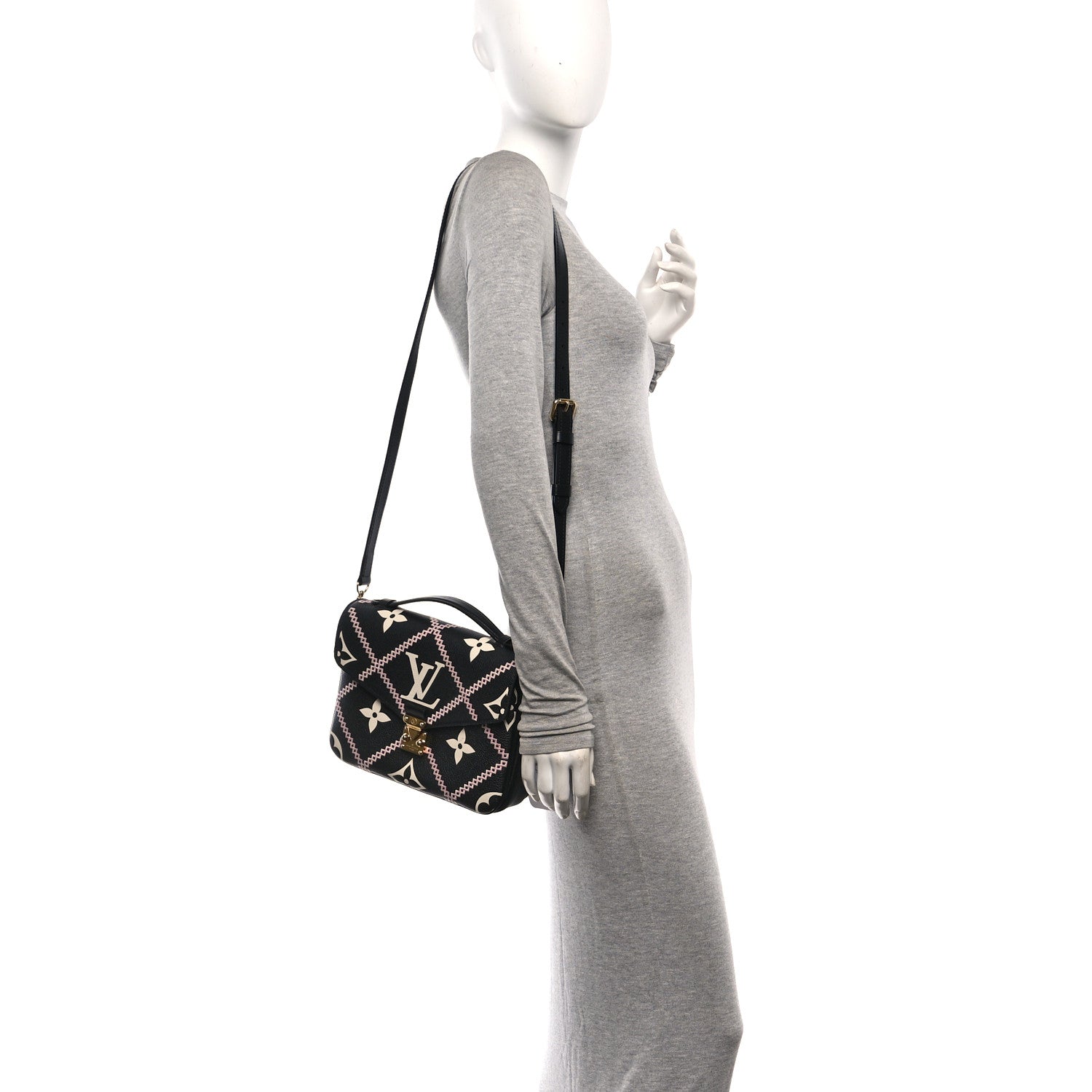 Louis Vuitton Empreinte Monogram Giant Broderies Pochette Metis Black 2 of 10