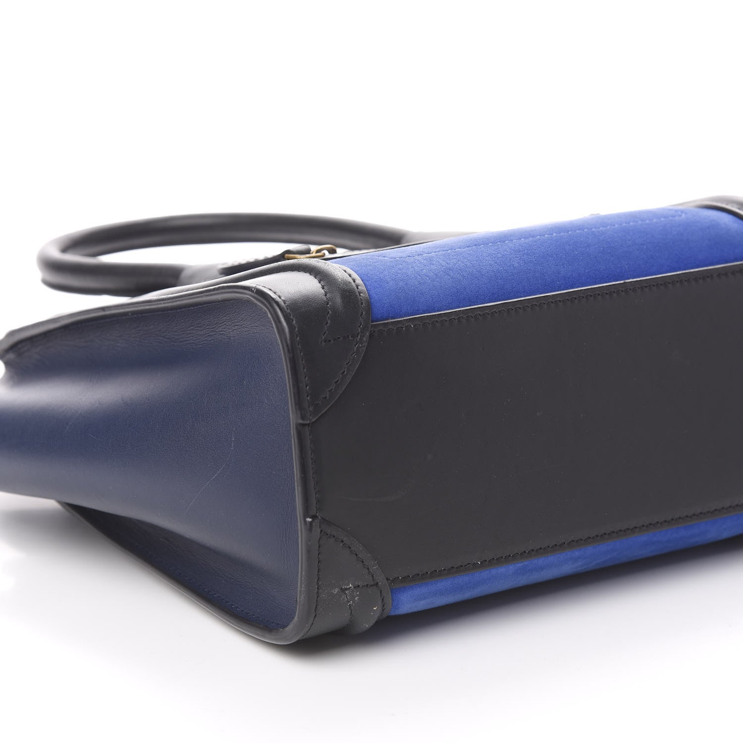 Celine Smooth Calfskin Nubuck Nano Tri-Color Luggage Bright Blue 6 of 10