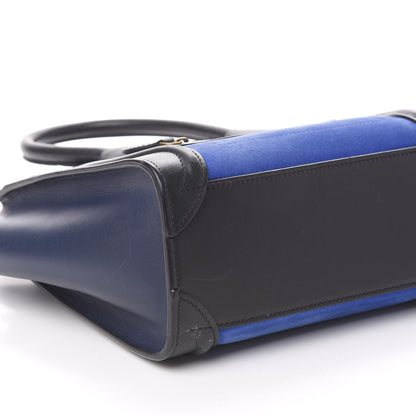 Celine Smooth Calfskin Nubuck Nano Tri-Color Luggage Bright Blue 6 of 10