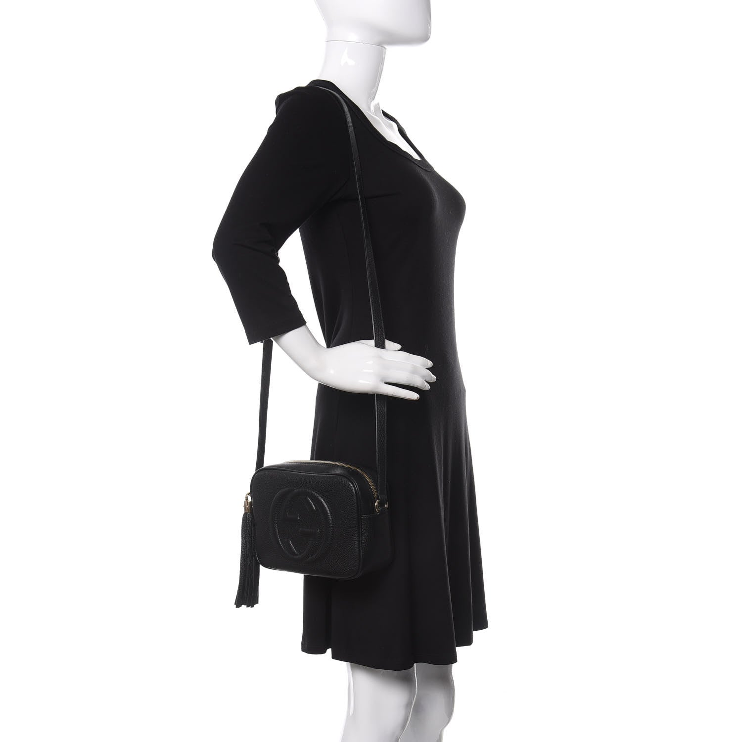 Gucci Pebbled Calfskin Small Soho Disco Bag Black 2 of 11