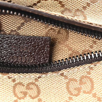 Gucci GG Monogram Web Double Pocket Belt Bag Dark Brown 7 of 10