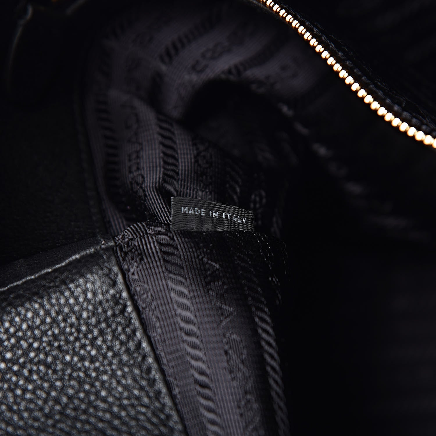 Prada Vitello Phenix Embossed Logo Tote Black 7 of 10