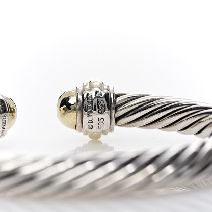 David Yurman Sterling Silver 14K Yellow Gold 7mm Cable Classics Bracelet 3 of 3