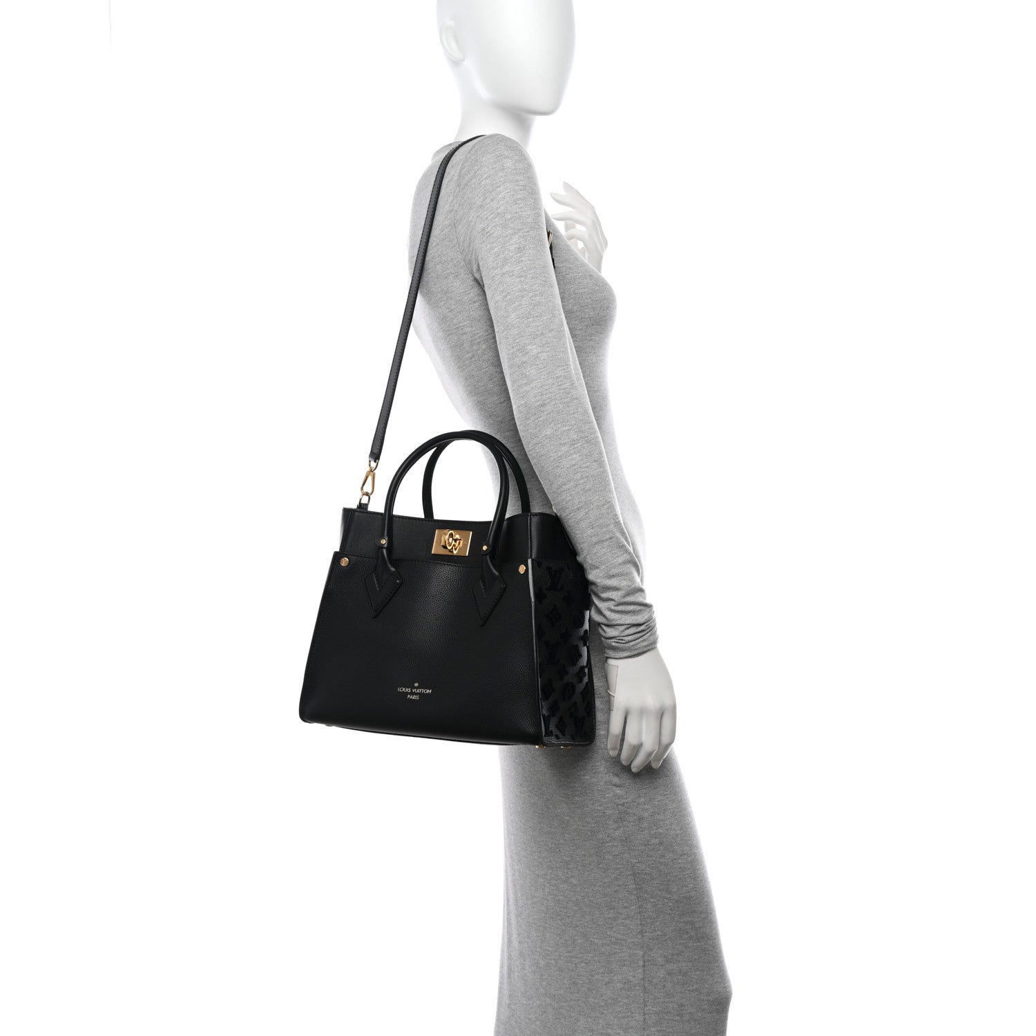 Louis Vuitton Calfskin Monogram Tufting On My Side Black 2 of 10