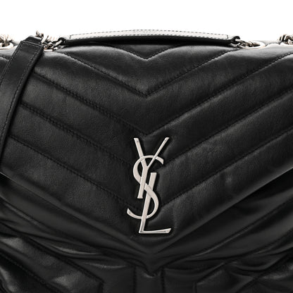 Saint Laurent Calfskin Y Quilted Monogram Medium Loulou Chain Satchel Black 7 of 9