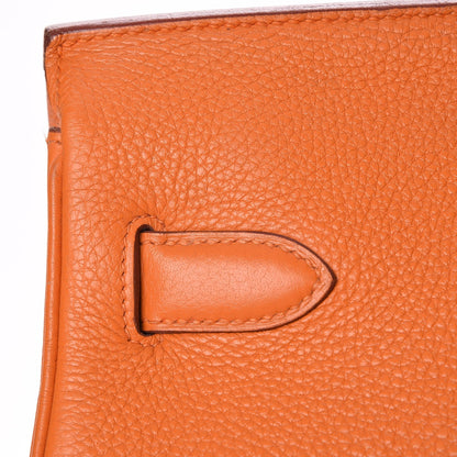 Hermes Taurillon Clemence HAC Birkin 40 Orange 23 of 33