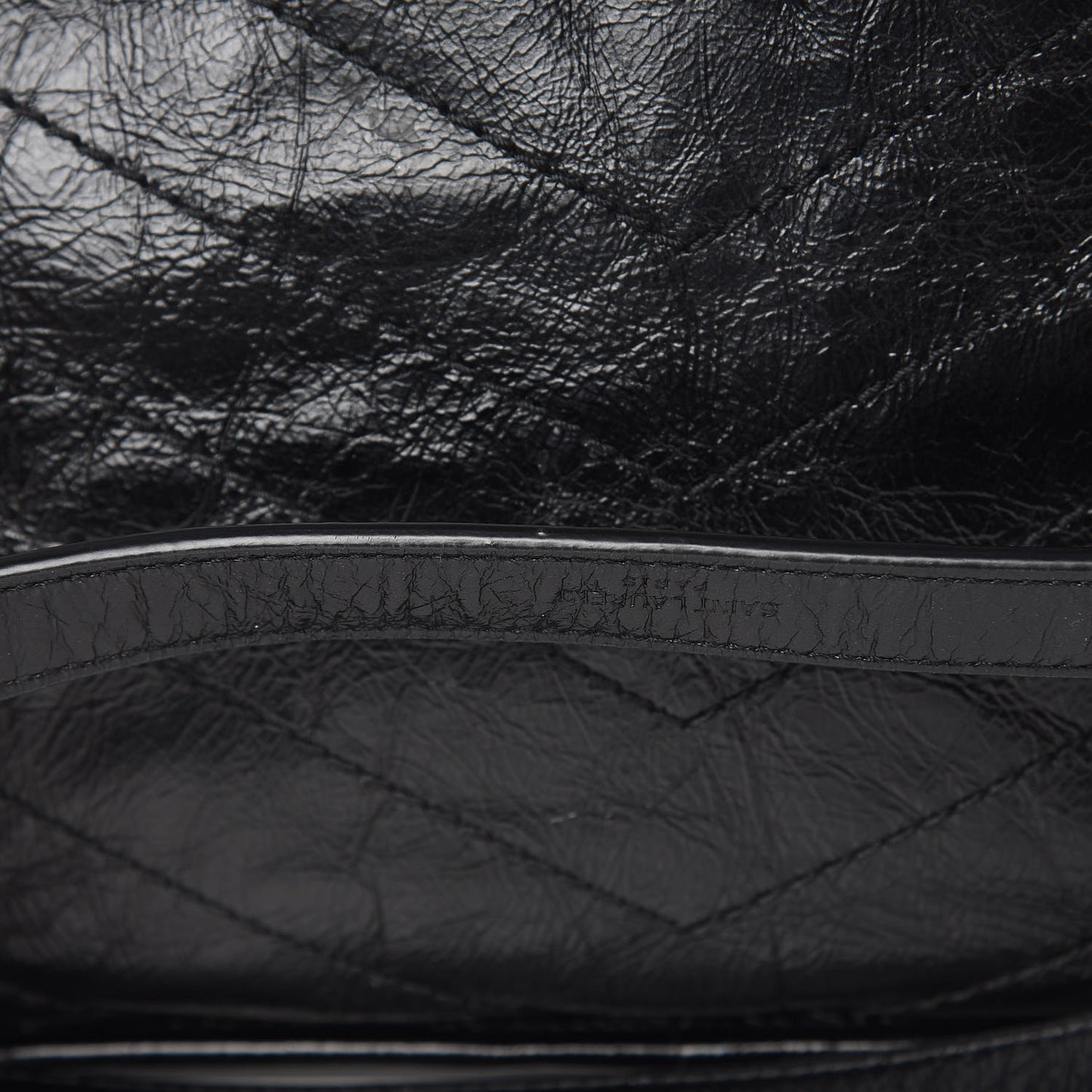 Crinkled Calfskin Matelasse Monogram Large Niki Chain Satchel Black