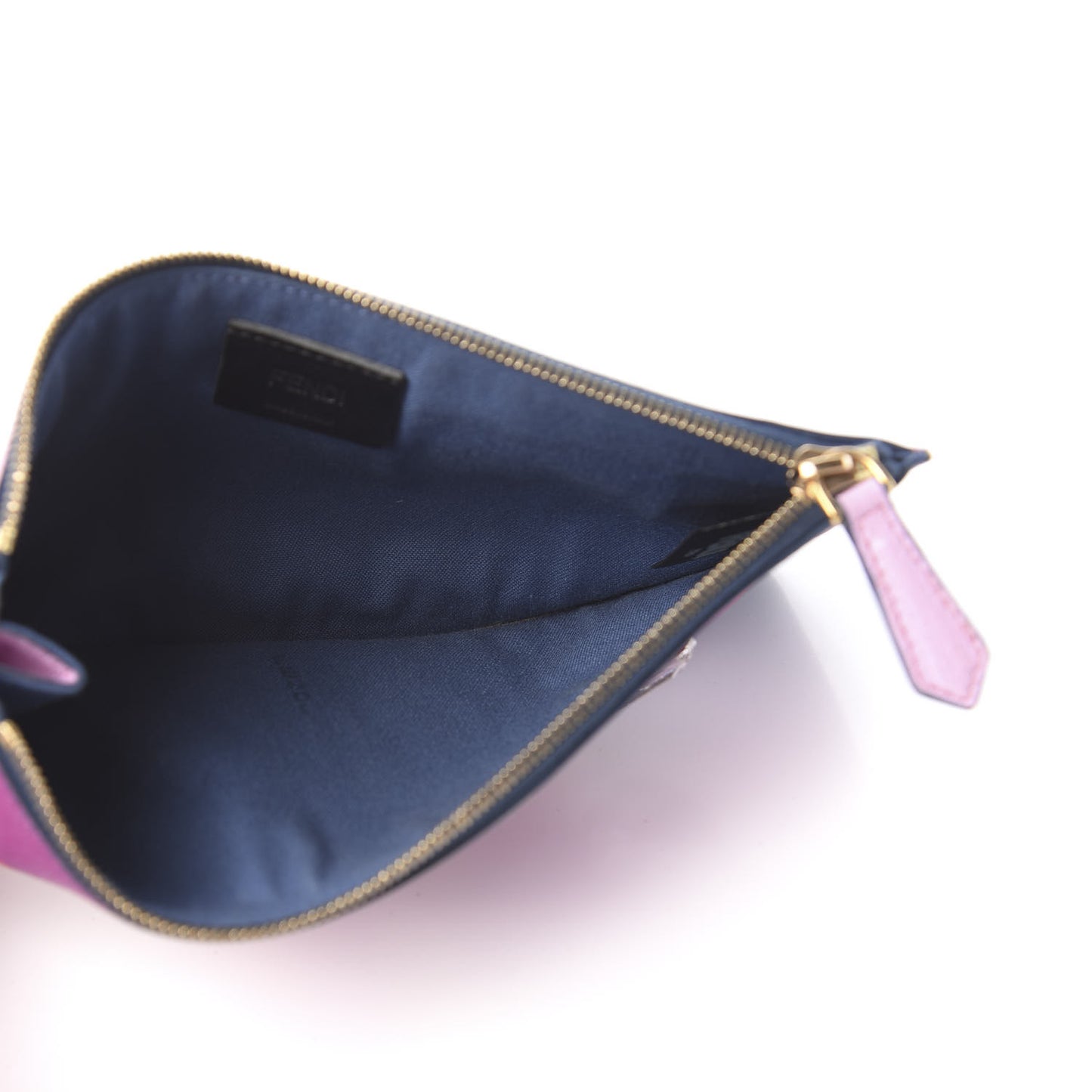 Vitello Elite Crystal Eye Monster Zip Pouch Cobalt Multicolor