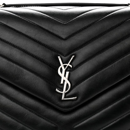 Saint Laurent Calfskin Y Quilted Monogram Large Loulou Chain Satchel Black 12 of 16