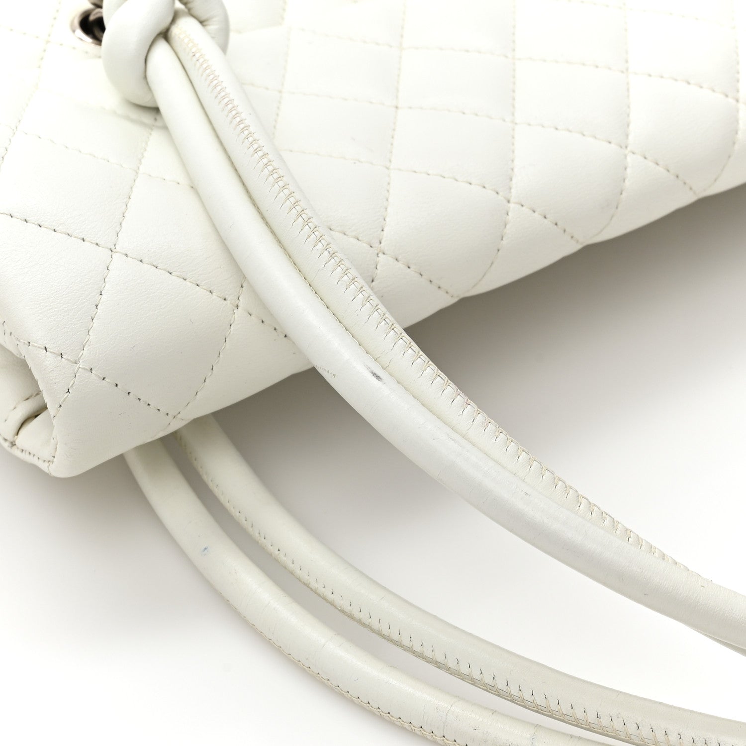 Chanel Calfskin Quilted Large Cambon Flap White Black 14 of 14