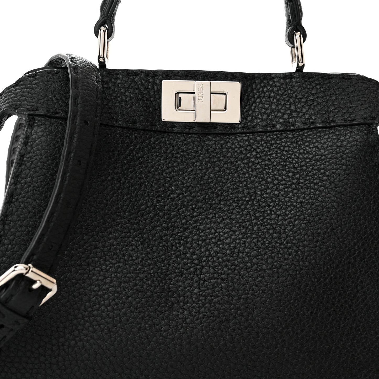 Cuoio Romano Selleria Small Peekaboo I SEE U Satchel Black Camel Sunflower