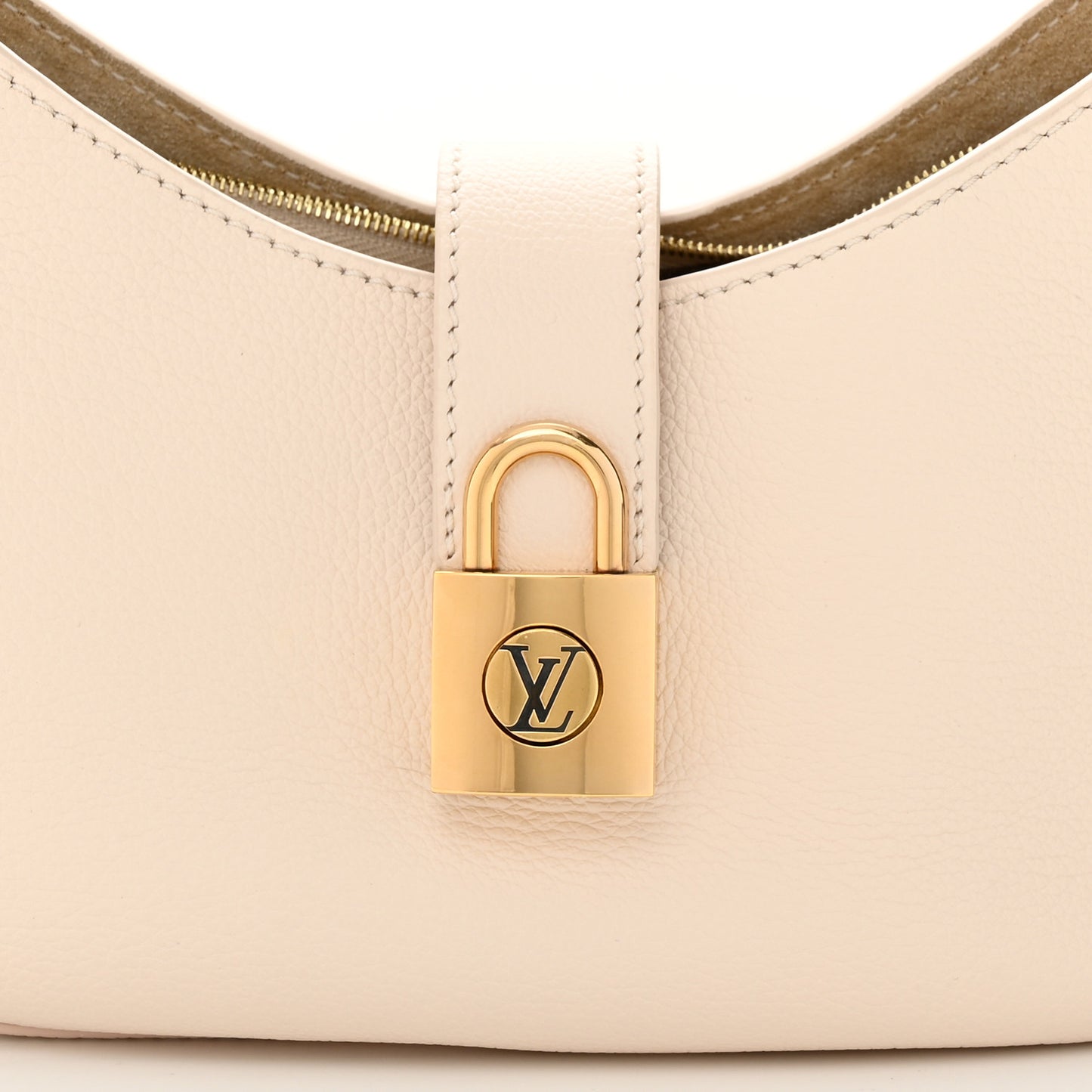 Grained Calfskin Low Key Shoulder Bag Limestone Gray
