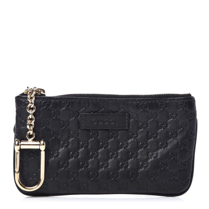 Gucci Microguccissima Key Ring Coin Case Black 1 of 8