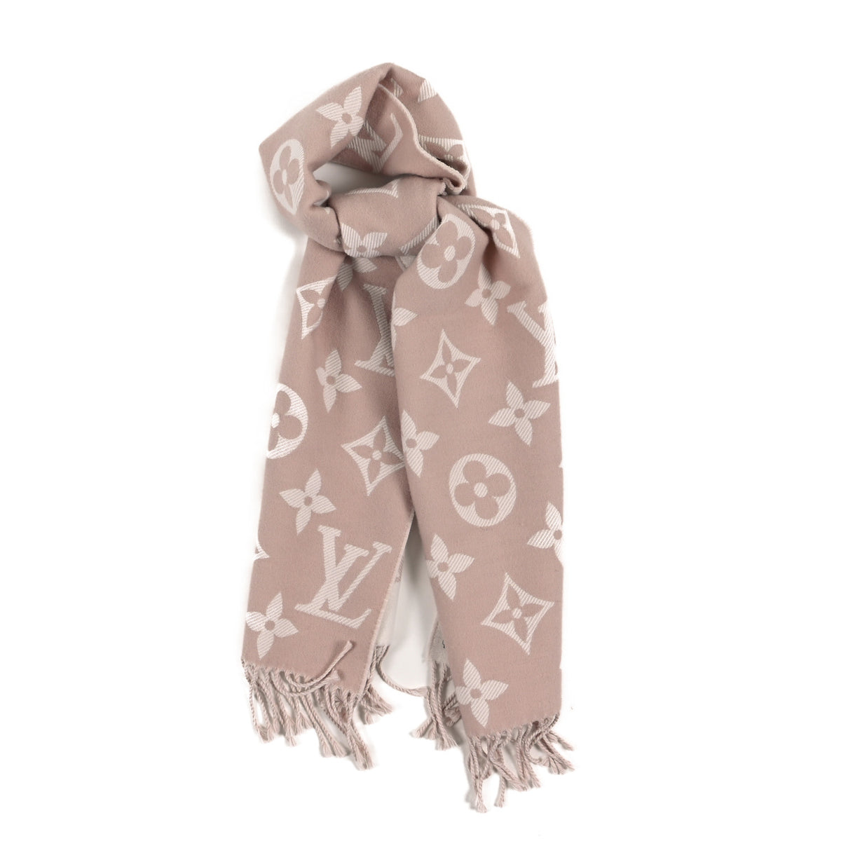 Wool Monogram Simply LV Scarf Beige