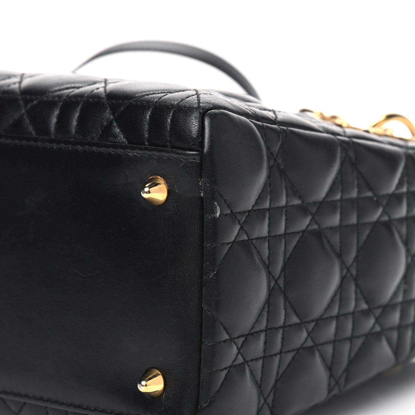 Lambskin Cannage Medium Lady Dior Black
