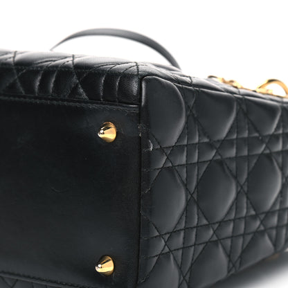 Christian Dior Lambskin Cannage Medium Lady Dior Black 6 of 10